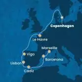 Denmark, France, Spain, Portugal