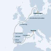 Denmark, France, Spain, Portugal, Gibraltar, Italy