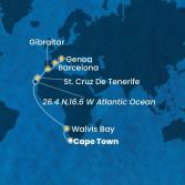 South Africa, Namibia, Canary Islands, Gibraltar, Spain, Italy