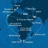 United Arab Emirates, Mauritius, South Africa, Namibia, Canary Islands, Gibraltar, Spain, Italy