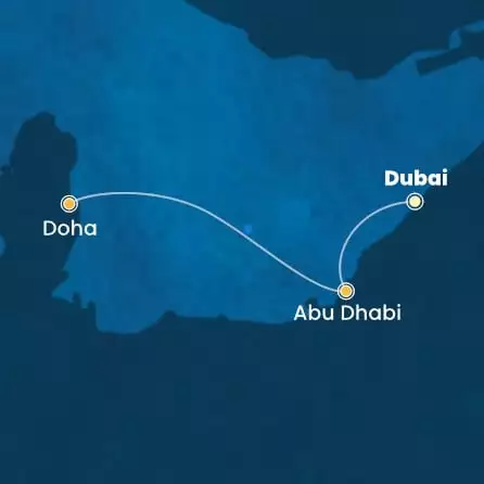 COSTA SMERALDA - itinerár  2 nocí odchod z DUBAI dňa 21/12/2024 - United Arab Emirates