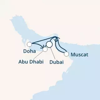 COSTA DIADEMA - itinerár  6 nocí odchod z DUBAI dňa 14/11/2020 - United Arab Emirates, Oman