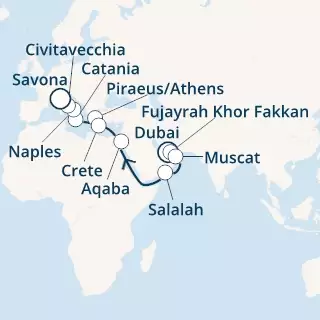 United Arab Emirates, Oman, Jordan, Greece, Italy