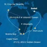 United Arab Emirates, Mauritius, South Africa, Namibia, Canary Islands