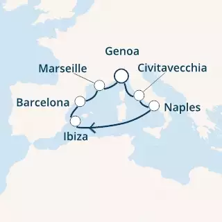 Italy, Balearic Islands, Spain, France
