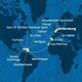 Germany, England, France, Portugal, Spain, Canary Islands, Antilles, Virgin Islands