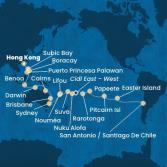 China, Philippines, Australia, Hawaii, Fiji, Tonga, Polynesia, Chile