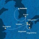 South Korea, Japan, China