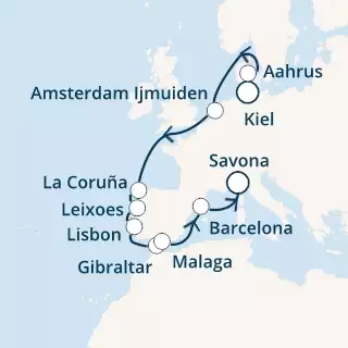 Germany, Denmark, Spain, Portugal, Gibraltar, Italy