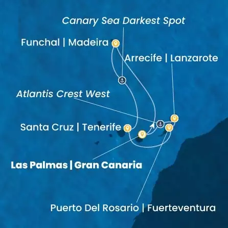 COSTA SMERALDA - itinerár  7 nocí odchod z LAS PALMAS dňa 19/11/2026 - Canary Islands, Madeira , Spain