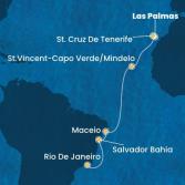 Canary Islands, Cape Verde, Brazil