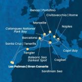 Canary Islands, Morocco, Spain, France, Italy