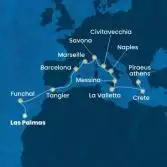 Canary Islands, Madeira , Morocco, Spain, France, Italy, Malta, Greece