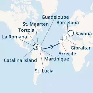 Dominican Republic, Virgin Islands, Antilles, Canary Islands, Gibraltar, Spain, Italy