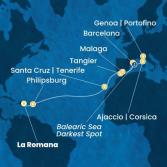 Dominican Republic, Antilles, Canary Islands, Morocco, Spain, Corsica (France), Italy