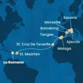 Dominican Republic, Antilles, Canary Islands, Morocco, Spain, Corsica (France), Italy, France