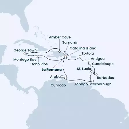 Dominican Republic, Jamaica, Antilles, Trinidad and Tobago, Virgin Islands