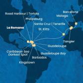 Dominican Republic, Antilles, Virgin Islands, Canary Islands, Morocco, Spain
