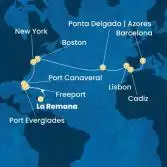 Dominican Republic, Bahamas, Florida (USA), United States, The Azores, Portugal, Spain