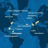 Dominican Republic, Bahamas, Florida (USA), United States, The Azores, Portugal, Spain, France, Italy