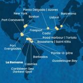 Dominican Republic, Antilles, Virgin Islands, Bahamas, Florida (USA), United States, The Azores, Portugal, Spain