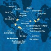 Dominican Republic, Antilles, Virgin Islands, Bahamas, Florida (USA), United States, The Azores, Portugal, Spain, France