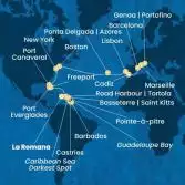 Dominican Republic, Antilles, Virgin Islands, Bahamas, Florida (USA), United States, The Azores, Portugal, Spain, France, Italy