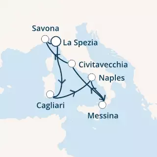 COSTA SMERALDA - itinerár  6 nocí odchod z LA SPEZIA dňa 01/11/2020 - Italy