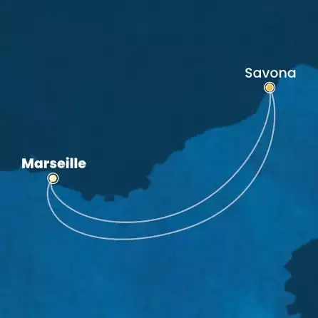 COSTA PACIFICA - itinerár  1 nocí odchod z MARSEILLES dňa 29/03/2026 - France, Italy