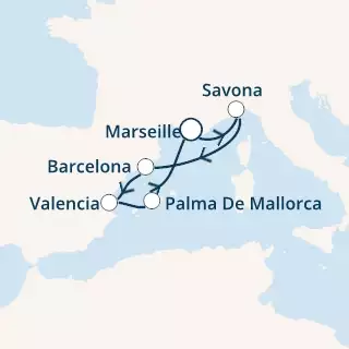 France, Italy, Spain, Balearic Islands
