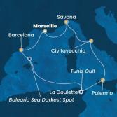 France, Spain, Tunisia, Italy