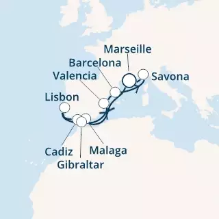 France, Spain, Portugal, Gibraltar, Italy