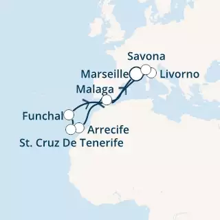 France, Canary Islands, Madeira , Spain, Italy