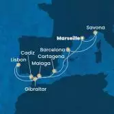France, Italy, Spain, Portugal, Gibraltar