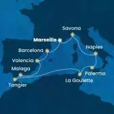 France, Italy, Tunisia, Morocco, Spain