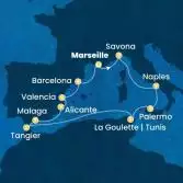 France, Italy, Tunisia, Morocco, Spain