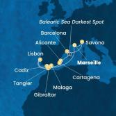 France, Italy, Spain, Morocco, Gibraltar, Portugal