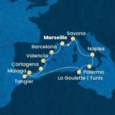 France, Italy, Tunisia, Morocco, Spain