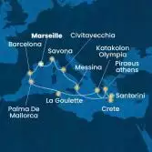 France, Italy, Greece, Tunisia, Balearic Islands, Spain