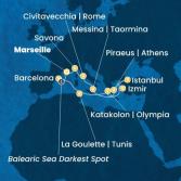 France, Italy, Turkey, Greece, Tunisia, Spain
