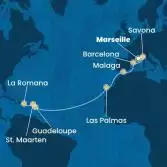 France, Italy, Spain, Canary Islands, Antilles, Dominican Republic