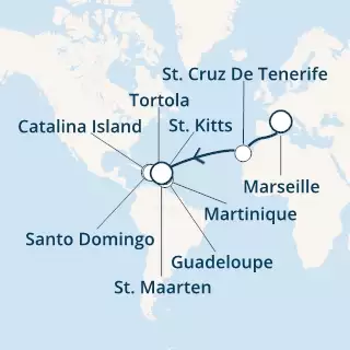 France, Canary Islands, Antilles, Dominican Republic, Virgin Islands