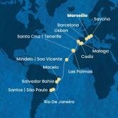 France, Italy, Spain, Portugal, Canary Islands, Cape Verde, Brazil