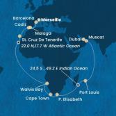 France, Spain, Canary Islands, Namibia, South Africa, Mauritius, Oman, United Arab Emirates