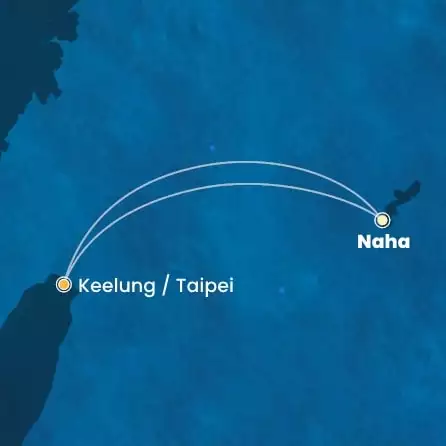 COSTA SERENA - itinerár  2 nocí odchod z NAHA dňa 09/04/2026 - Japan, Taiwan