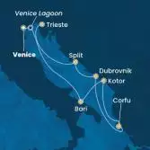 Italy, Montenegro, Greece, Croatia