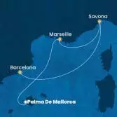 Balearic Islands, France, Italy, Spain