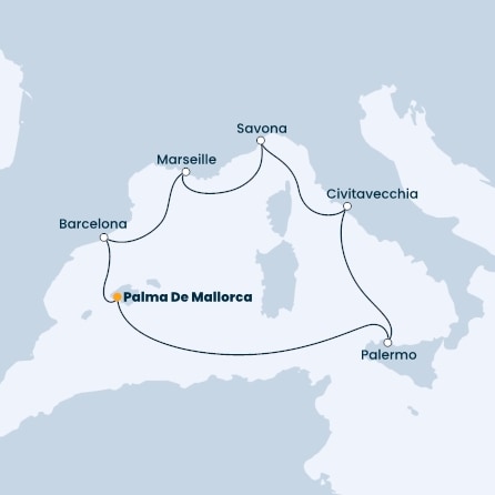 Balearic Islands, Italy, France, Spain