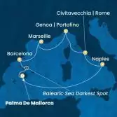 Balearic Islands, Italy, France, Spain