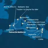 Balearic Islands, Greece, Italy, France, Spain